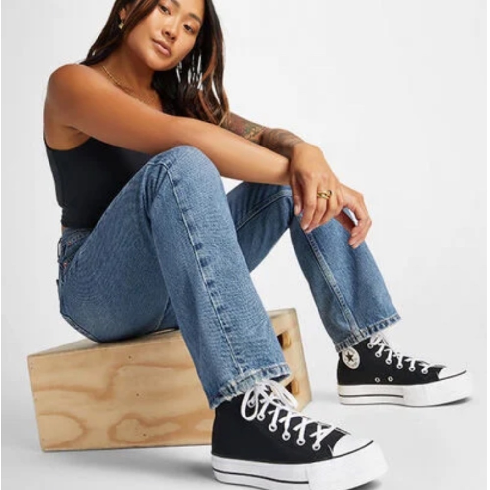 Converse Chuck Taylor All Star Lift Platform Canvas - Black Womens Size 6
